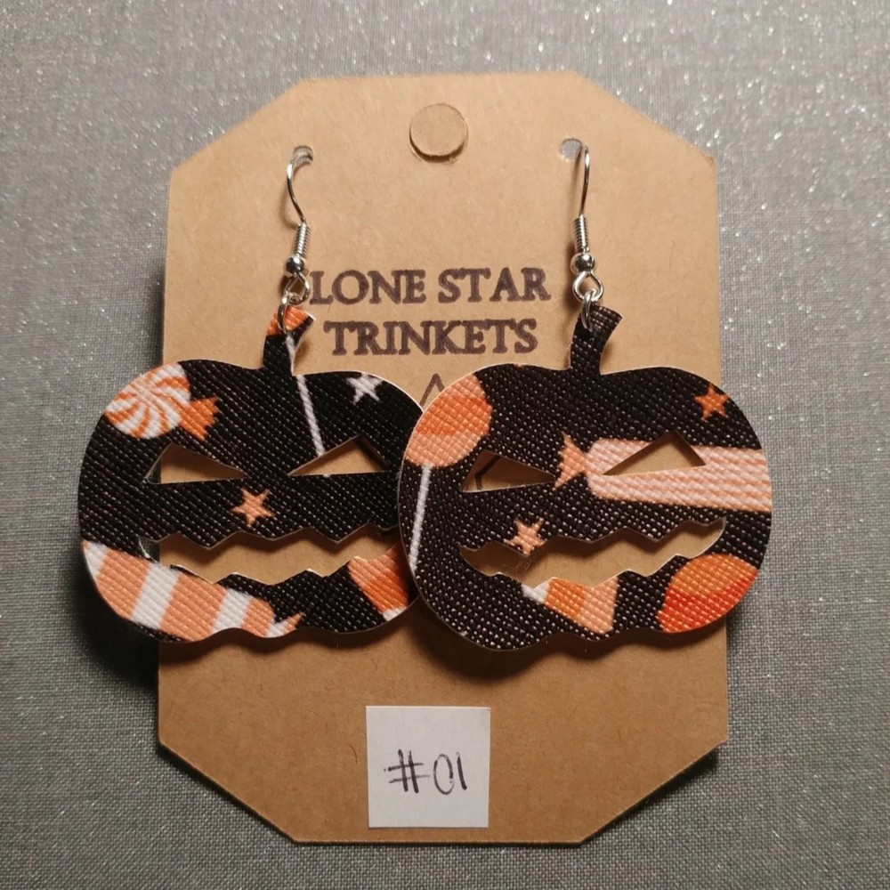 Jack o lantern Halloween Earrings #01